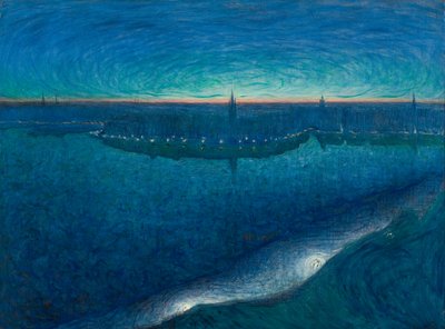 Amanecer sobre Riddarfjarden de Eugène Jansson
